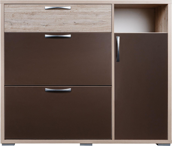 Тумба для обуви Верес П3.564.3.08 (Дуб версаль+Темно-коричневый)