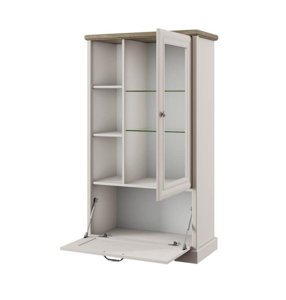 Шкаф с витриной 1V1D3N ТОСКАНА НЬЮ