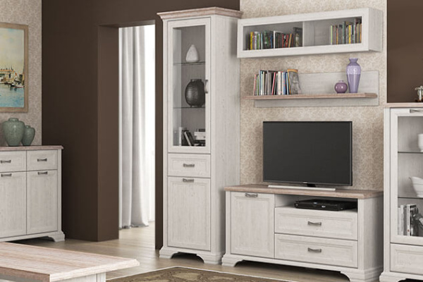 Шкаф с витриной 1V1D1S МОНАКО