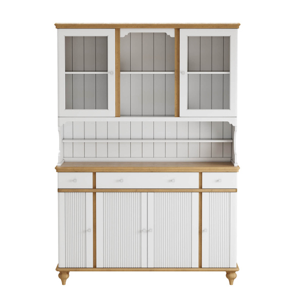 Буфет Рандеву 432 (Цвет Белый лак/Антик 24)