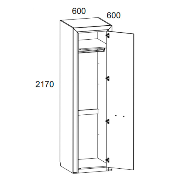 Шкаф 1DG ОЛИВИЯ