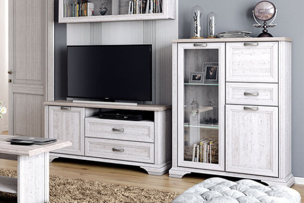 Шкаф с витриной 1V2D1S МОНАКО