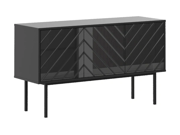 Тумба Boho стекло (Корпус Черный, Фасад Стекло черное)