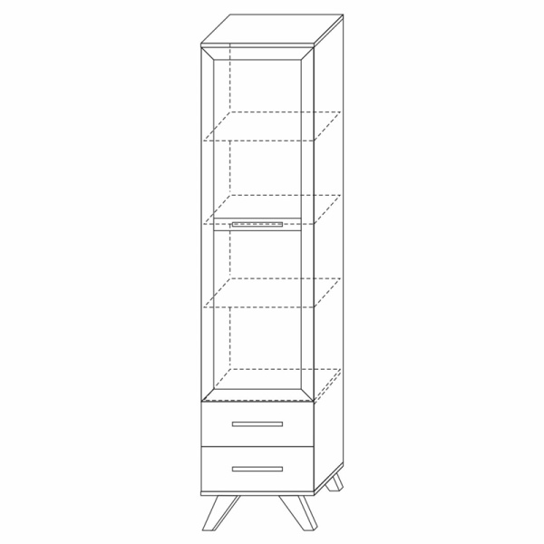 Шкаф-витрина 450 Вега Скандинавия