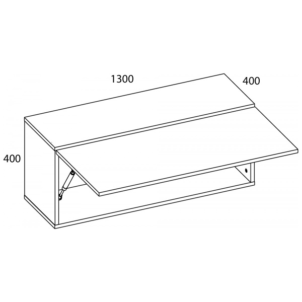Шкаф навесной 1D/130-40 МОДЕРН