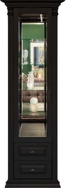 Шкаф-витрина Геттисберг Классик БМ2.0747.0.05 (-01) (Антрацит)