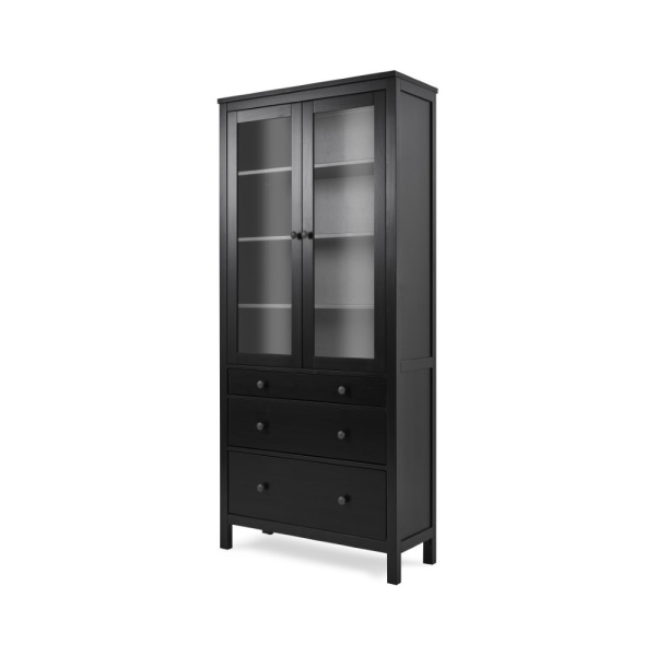 Шкаф витрина 3 ящика широкий Кымор Hemnes