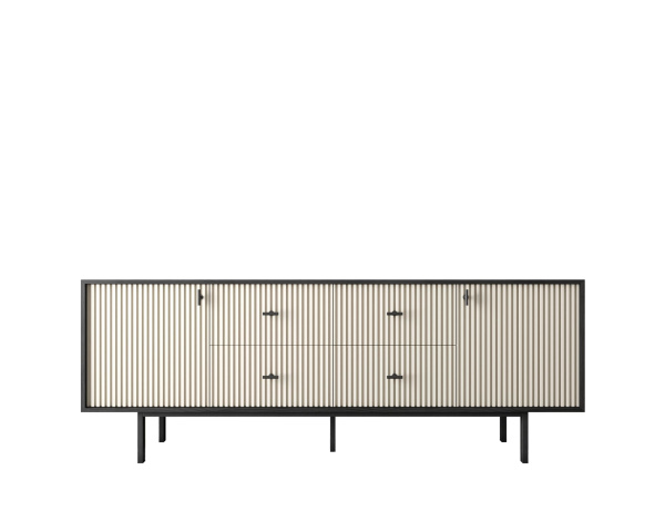 Комод две дверки и четыре ящика Emerson (Цвет Milky (RAL 9010))