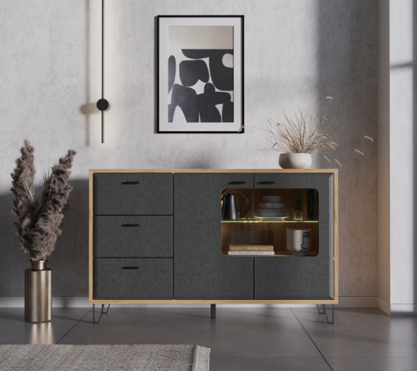 Тумба ГРЕЙС KOM2W3S с подсветкой