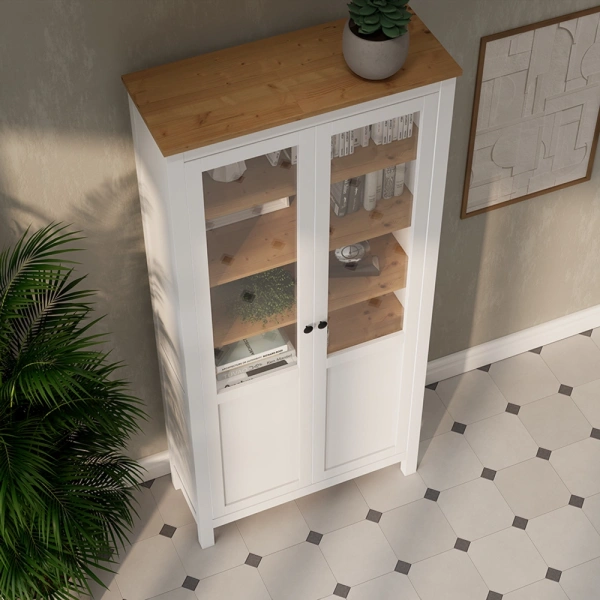 Шкаф витрина Кымор Hemnes с дверями пн/ст