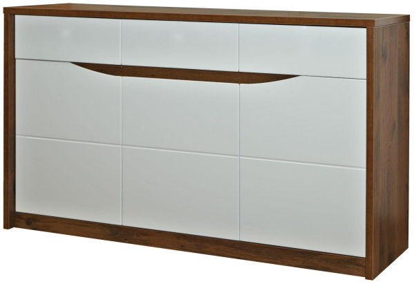 Тумба Монако П6.528.0.03 (Дуб Саттер+Белый глянец)