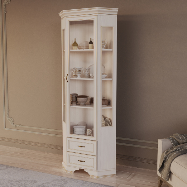 Шкаф-витрина угловой Сиена