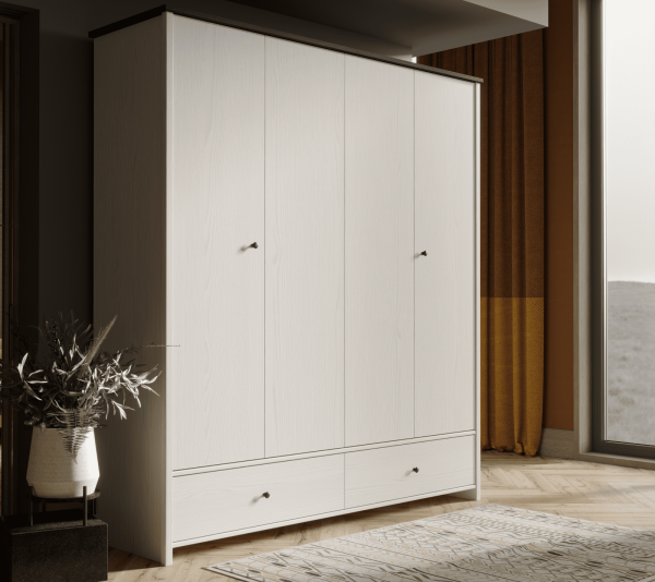 Шкаф платяной ПОРТО SZF4D2S