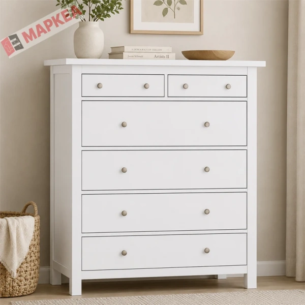 Комод Кантри Hemnes 06 ММЦ (Белый лак)