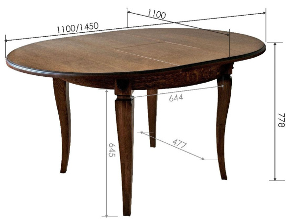 Стол Милана 12А П4.265.0.27(318.08)