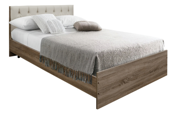 Кровать 1-12 Бритиш Бум П3.0551.1.32 (Дуб трюфельный + крем)