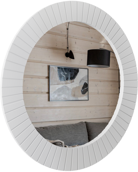 Зеркало Лаура (Дуб вотан/Белый шагрень)