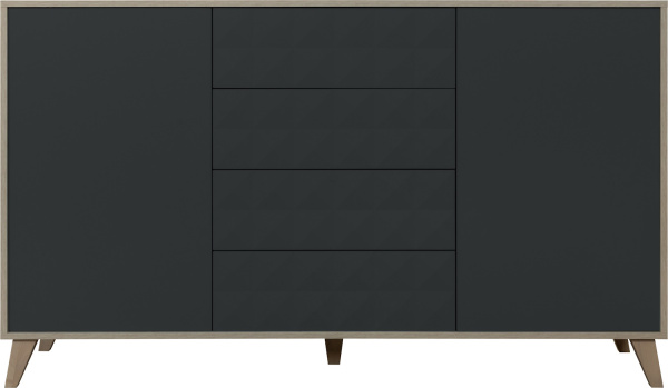 Тумба Тринити П6.114.0.05 (Антрацит + Гикори Кингстон)