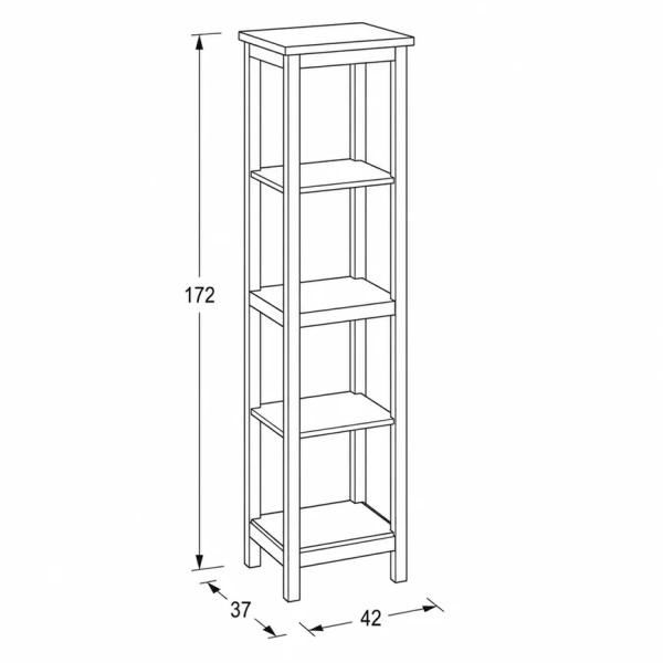 Стеллаж Кантри Hemnes 420 ММЦ (Белый лак)