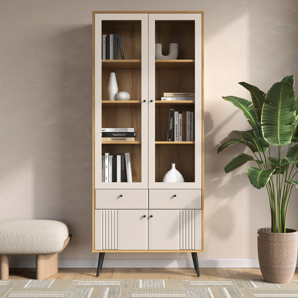 Шкаф-витрина 2-х дверная Вега Саксония