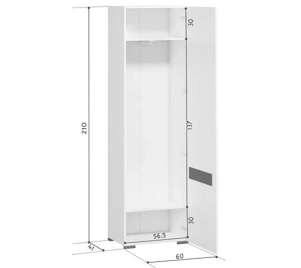 Шкаф АЦТЕКА S205-SZF1D/21/6