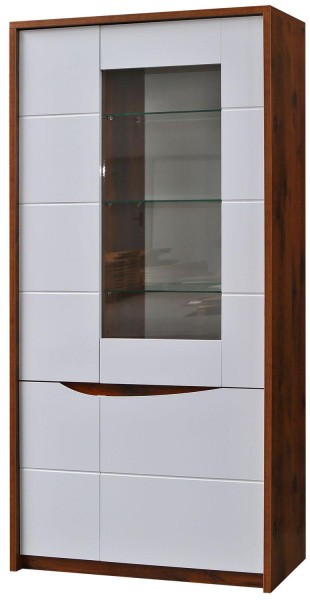 Шкаф Монако П6.528.0.05 (Дуб Саттер+Белый глянец)