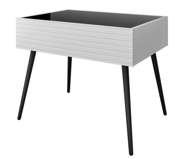 Стол журнальный Брента (ЛДСП Белый Снег/ Лак Белый)