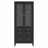 Шкаф для посуды Кантри Hemnes 23 ММЦ (Блек)