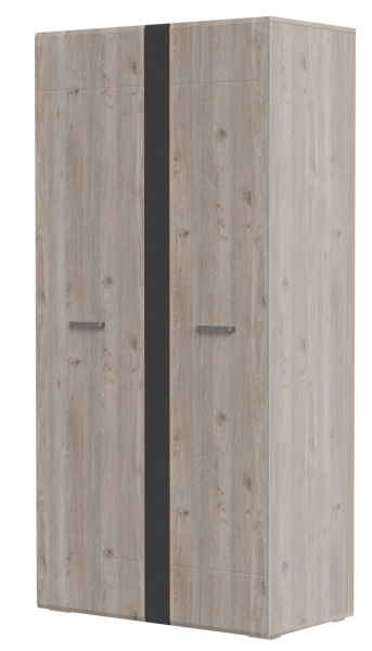 Шкаф распашной Бриз ШР-2 (ЛДСП/МДФ Дуб Нельсон/Дуб Ниагара,Смоки Софт)