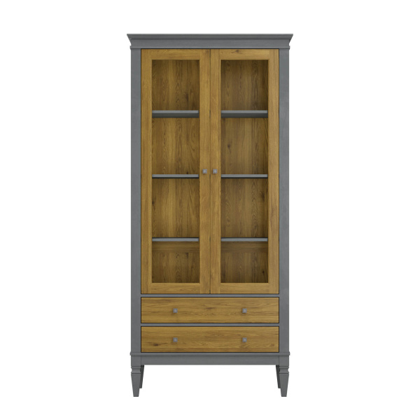 Шкаф для посуды Ольса-С 202 (серый №7042 + антик №24)