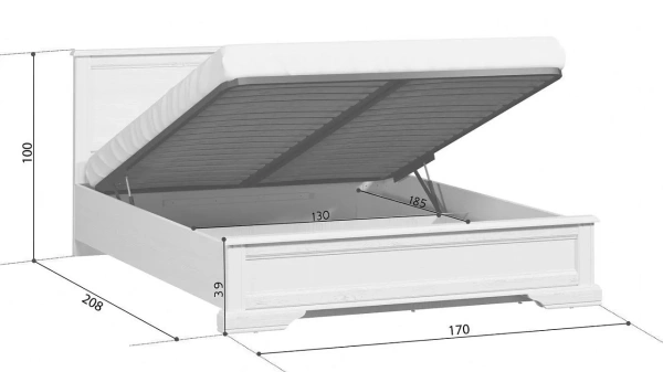 Кровать с подъемным механизмом СТИЛИУС B169-LOZ160х200