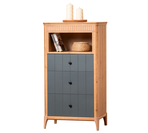 Комод Вида №27 (Фасад Ёлка, Цвет Эмаль,  Высота ножек 140)