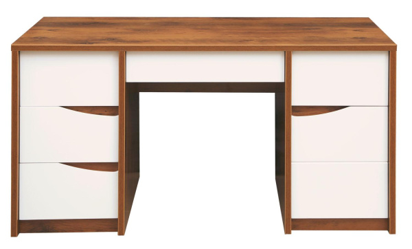 Стол письменный Монако П6.528.2.14 (П510.14) (Дуб Саттер+Белый глянец)