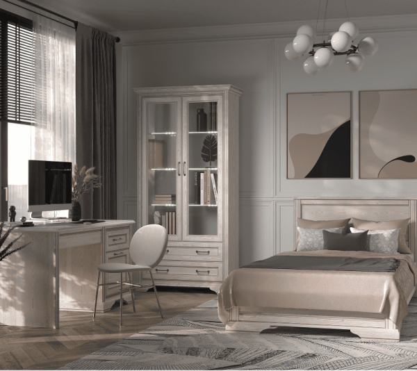 Шкаф с подсветкой СТИЛИУС B169-REG2W2S