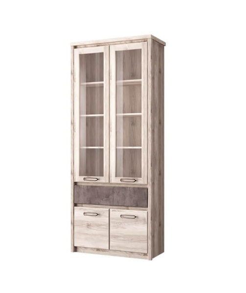 Шкаф с витриной 2V2D1S ДЖАЗ