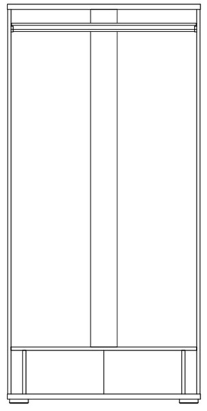 Шкаф для одежды 2д Гресс П6.501.1.14 (П501.14)