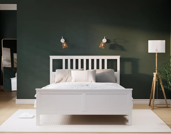 Кровать двуспальная Кымор Hemnes 160*200 (белый)