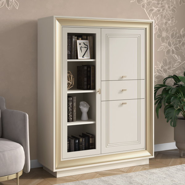 Шкаф низкий (1 стеклодверь) Прато