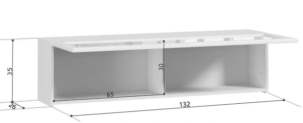 Шкаф навесной СТИЛИУС B169-SFW1W