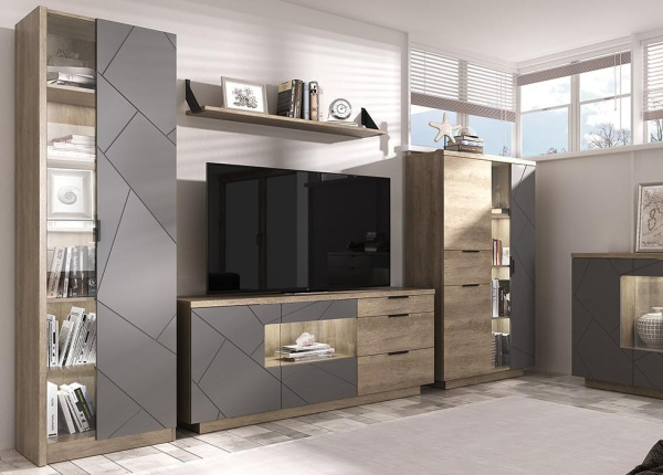 Шкаф с витриной 1V-P КАЙЛАС