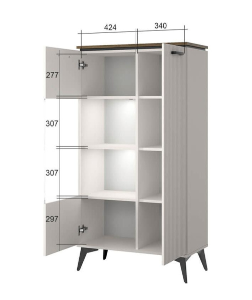 Шкаф с витриной 1V1D P ВИНАТИ