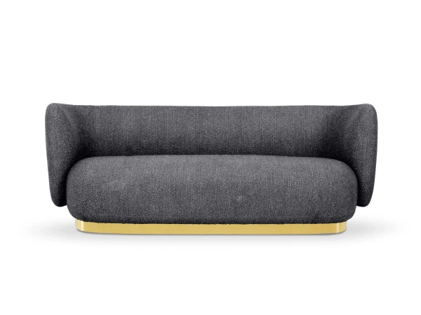 Диван Lucca (Ткань Buckle darkgray, Основание Золотое)