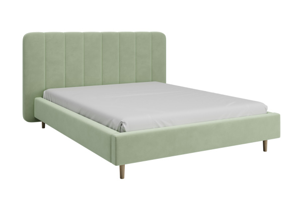 Кровать двуспальная Рино (СТАНДАРТ, 6 ВАРИАНТ зелёный самшит Без подъемного механизма 1600х2000)