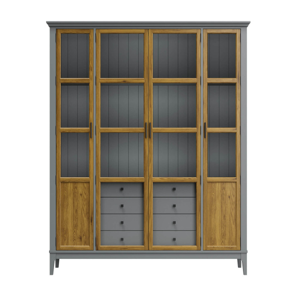 Витрина Квадро-С 422С/04 (Серый 7042/Антик 24)