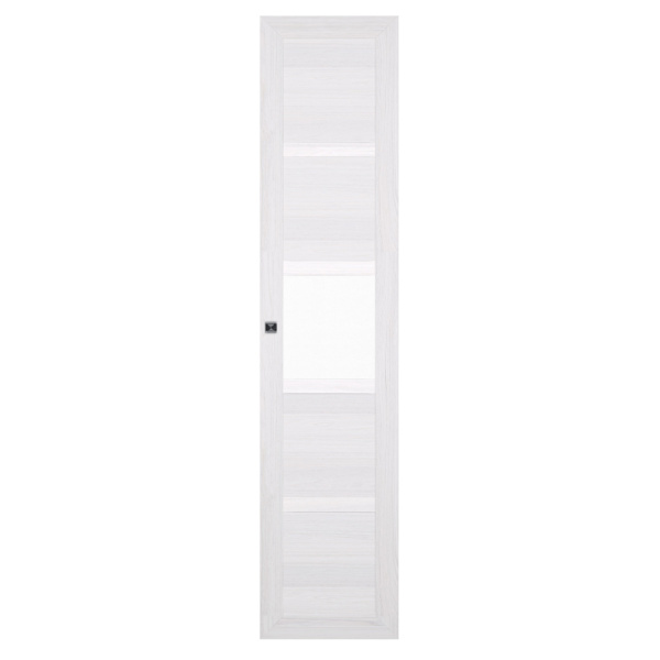 Фасад двери глухой Парма Нео (Ясень анкор светлый, экокожа polo белая)