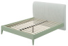 Кровать двуспальная Джали Полоса (1400х2000, цвет зелёный самшит/Зелёный самшит, кровать двойная)