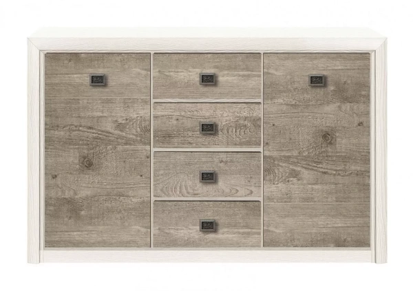 Тумба КОЕН KOM2D4S (Ясень снежный. Сосна натуральная)