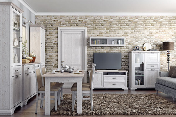 Шкаф с витриной 1V2D1S МОНАКО