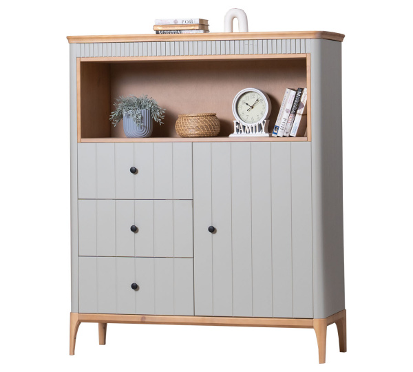 Комод Вида №40 (Фасад Ёлка, Цвет Эмаль,  Высота ножек 180)