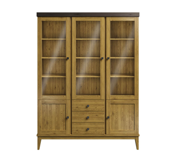 Шкаф для посуды Бон Вояж 233 (Антик 24/колониал(ФА))